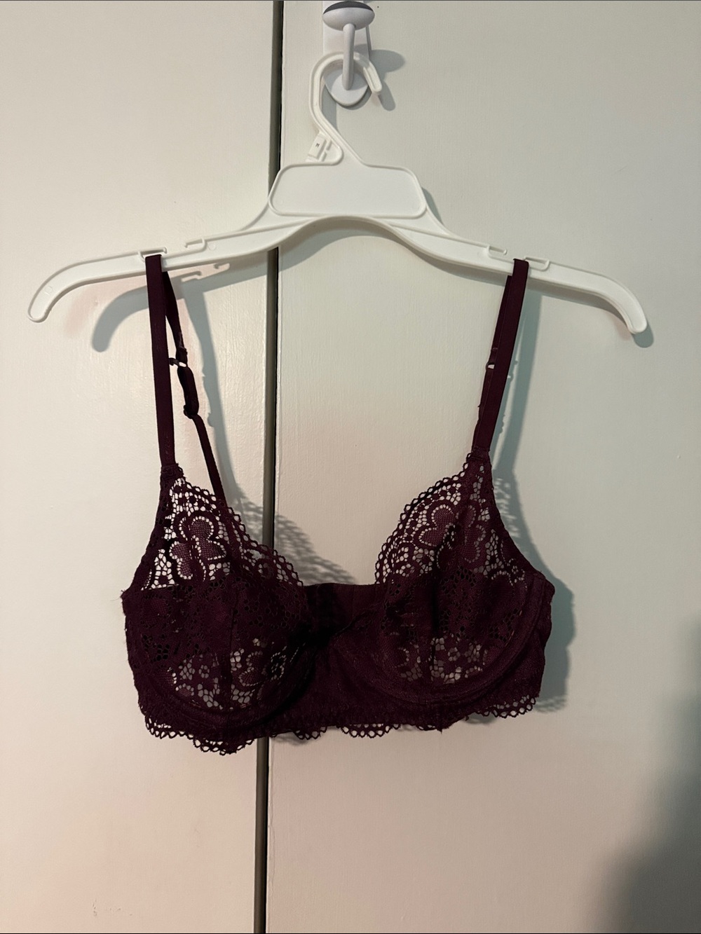 aerie Lace Underwire Bra - Plum